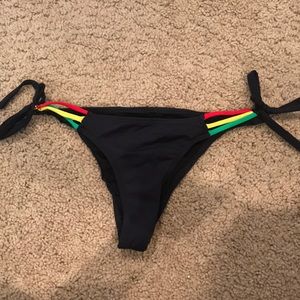 Volcom black cheeky bikini bottom
